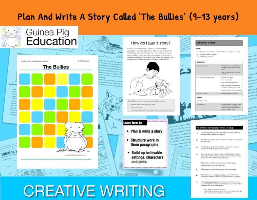 Plan And Write A Story Called 'The Bullies' (Creative Story Writing) 9-14 years