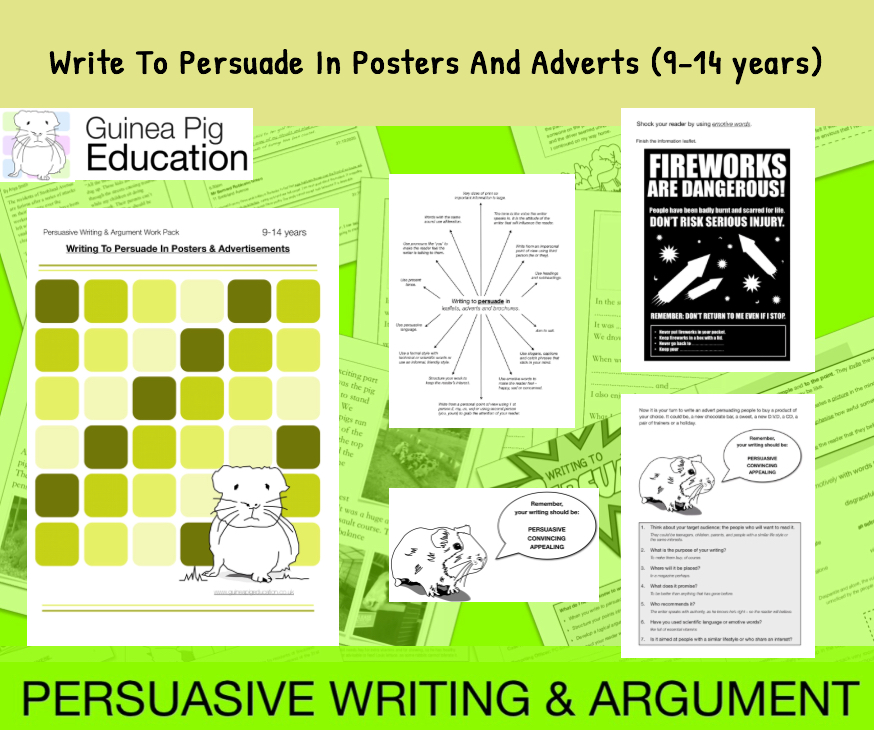 How To Write To Persuade In Posters And Adverts (Persuasive Writing Pack) 9-14 years
