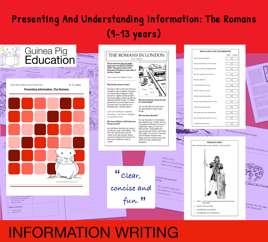 Presenting And Understanding Information: The Romans (Information Writing) 9-14 years