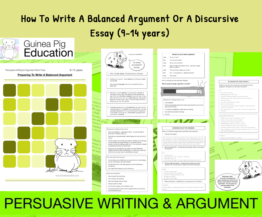 How To Write A Balanced Argument Or A Discursive Essay (9-14 years)