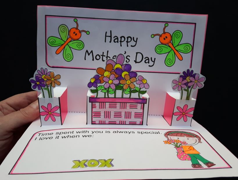 Mother's Day Crafts - POP-UP Flower Garden Craftivity