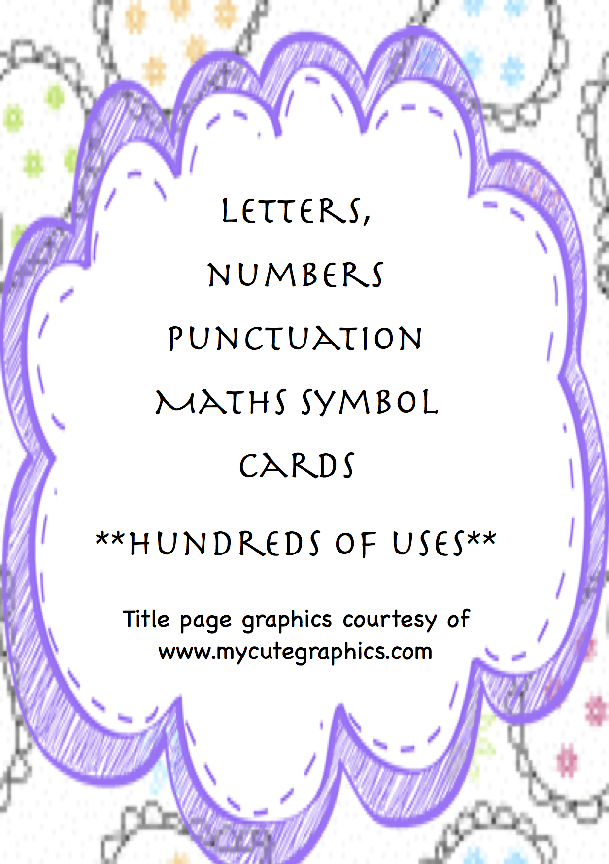 Letters/Numbers/Punctuation cards