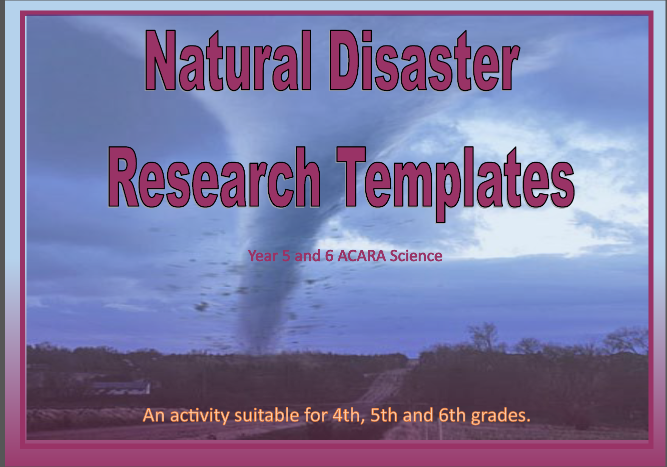 Natural Disaster Research Templates