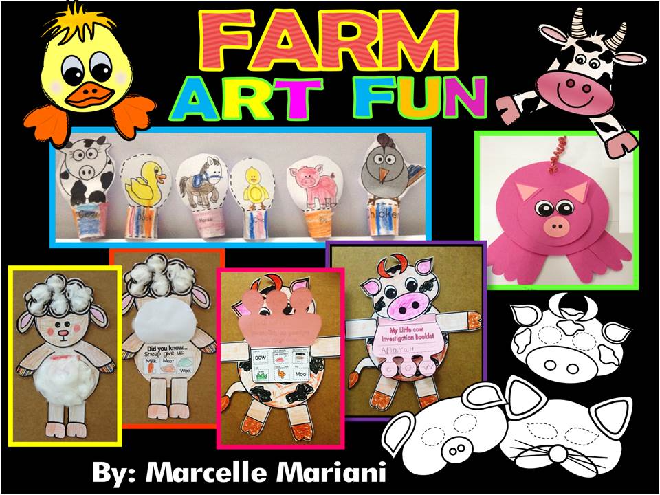 Farm Animals- FARM ART ACTIVITIES- FARM MASKS, PUPPETS, ANIMALS