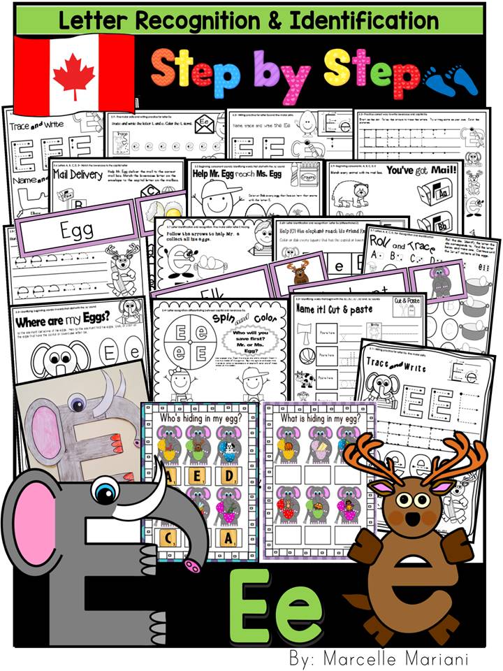 Letter of the week-LETTER E Activity PACK- letter recognition & identification
