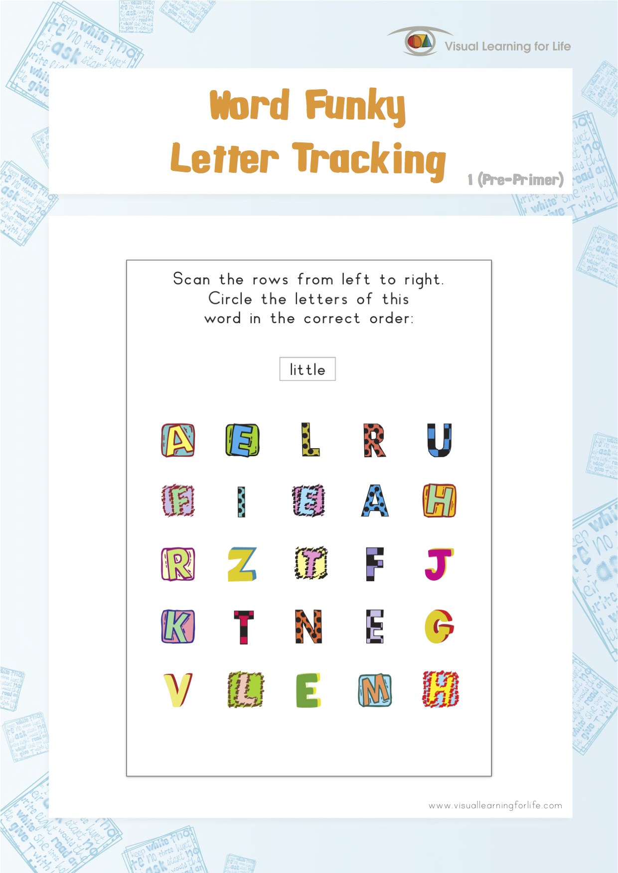 Word Funky Letter Tracking 1