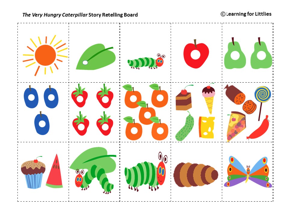 The Very Hungry Caterpillar Story Retelling Activity Card