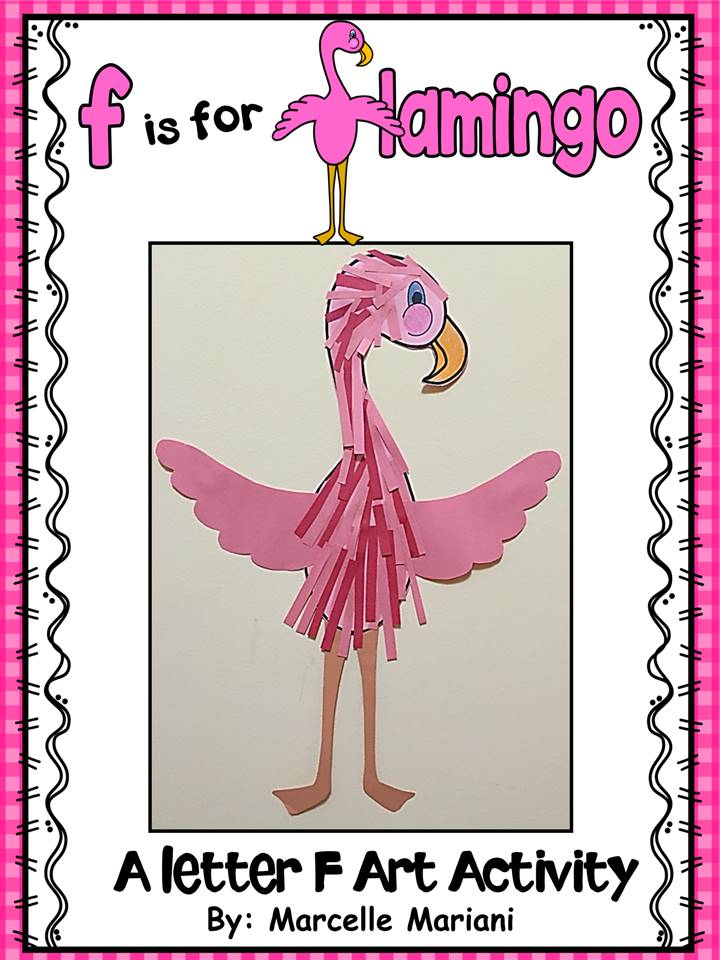Letter of the week-Letter F-Art Activity Template- Flamingo Art Activity