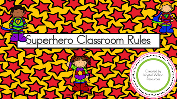 Superhero Classroom Rules Posters