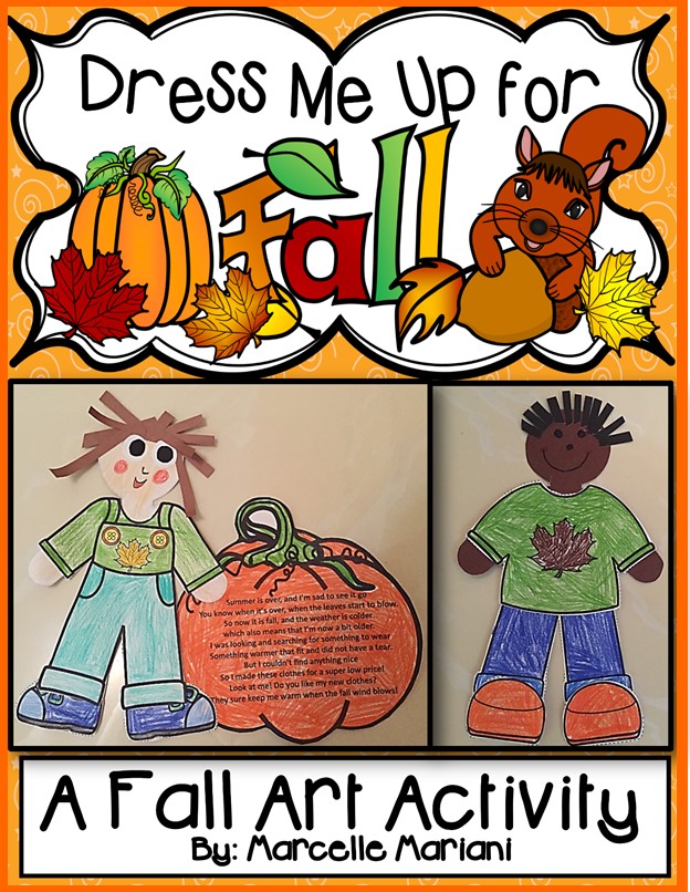 Dress Me Up For Fall! Color, Cut, and Assemble Fall-Autumn Art Activity