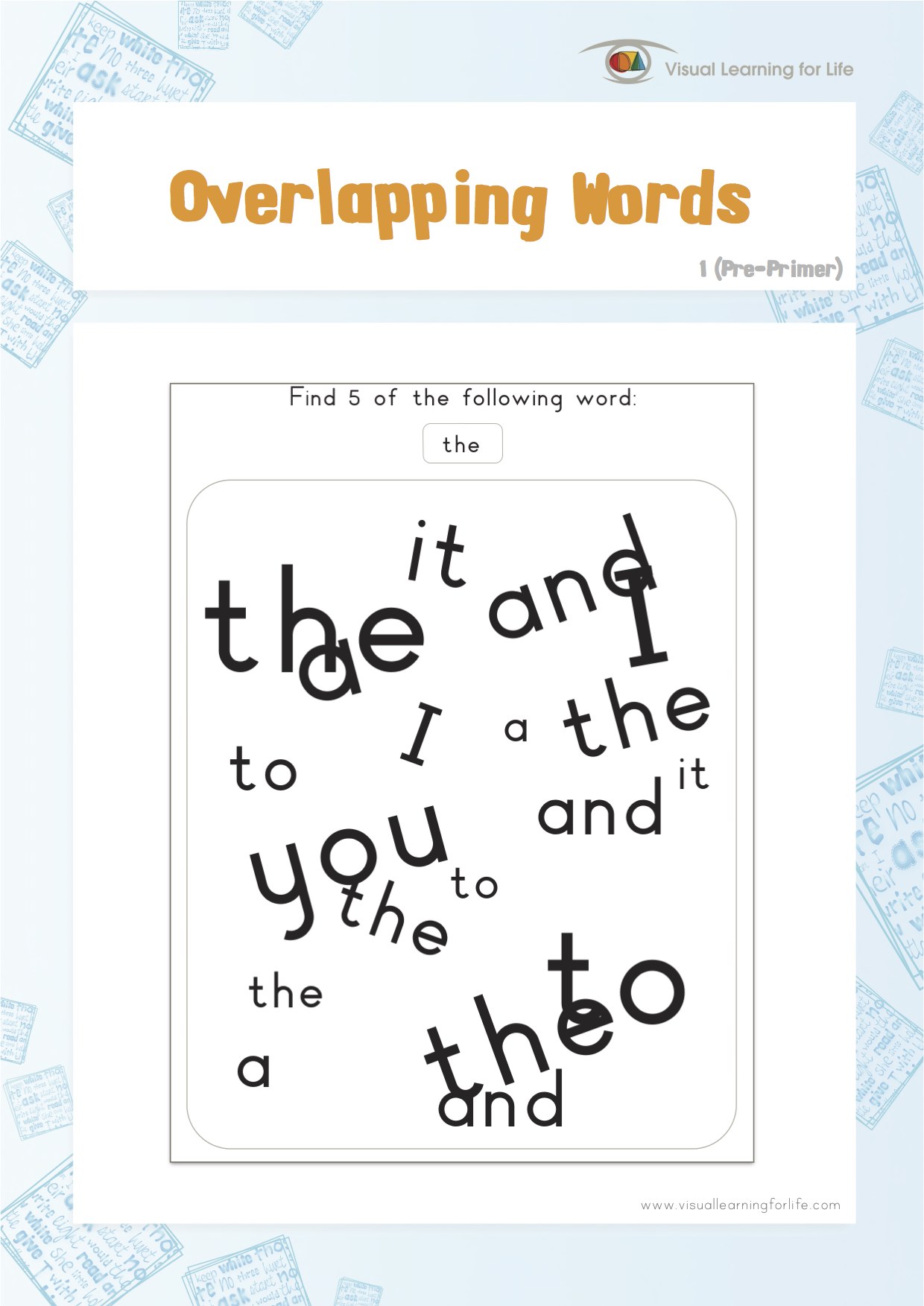 Overlapping Words 1
