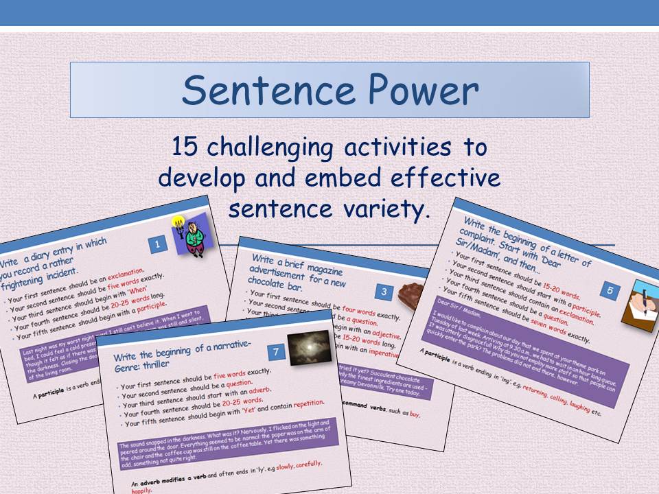 Sentence Power - Challenging  activities to  and embed effective sentence structure