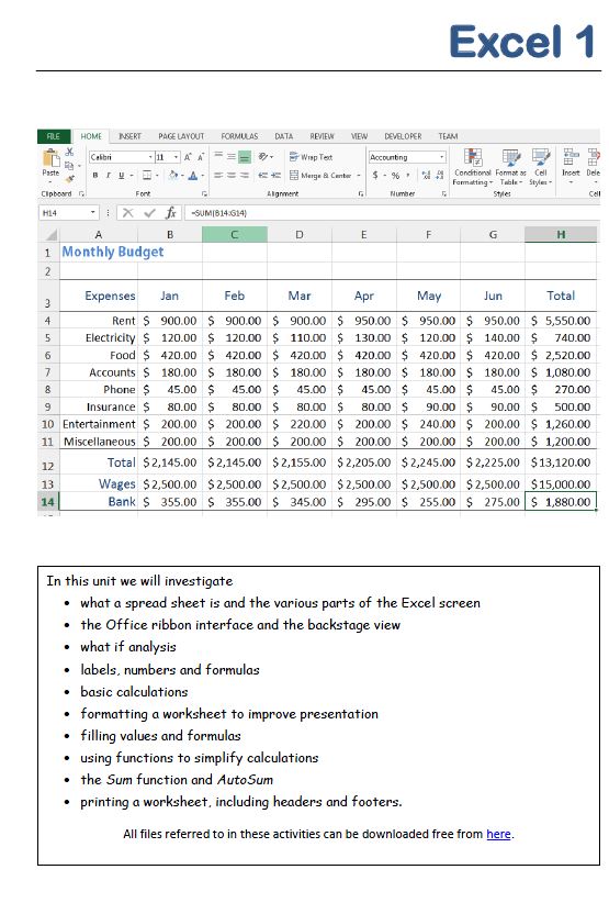 Excel 2013 1