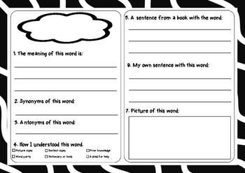 Worksheets- Differentiated Vocabulary Activity