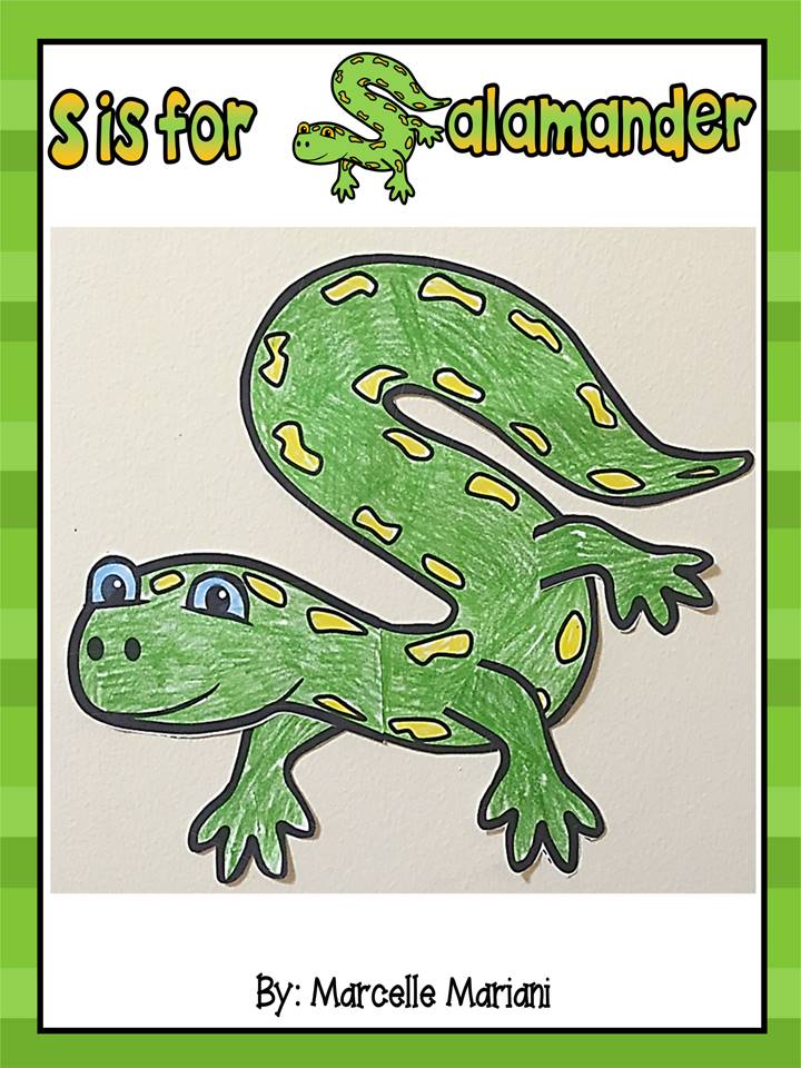 Letter of the week-Letter S-Art Activity Template- S is for Salamander
