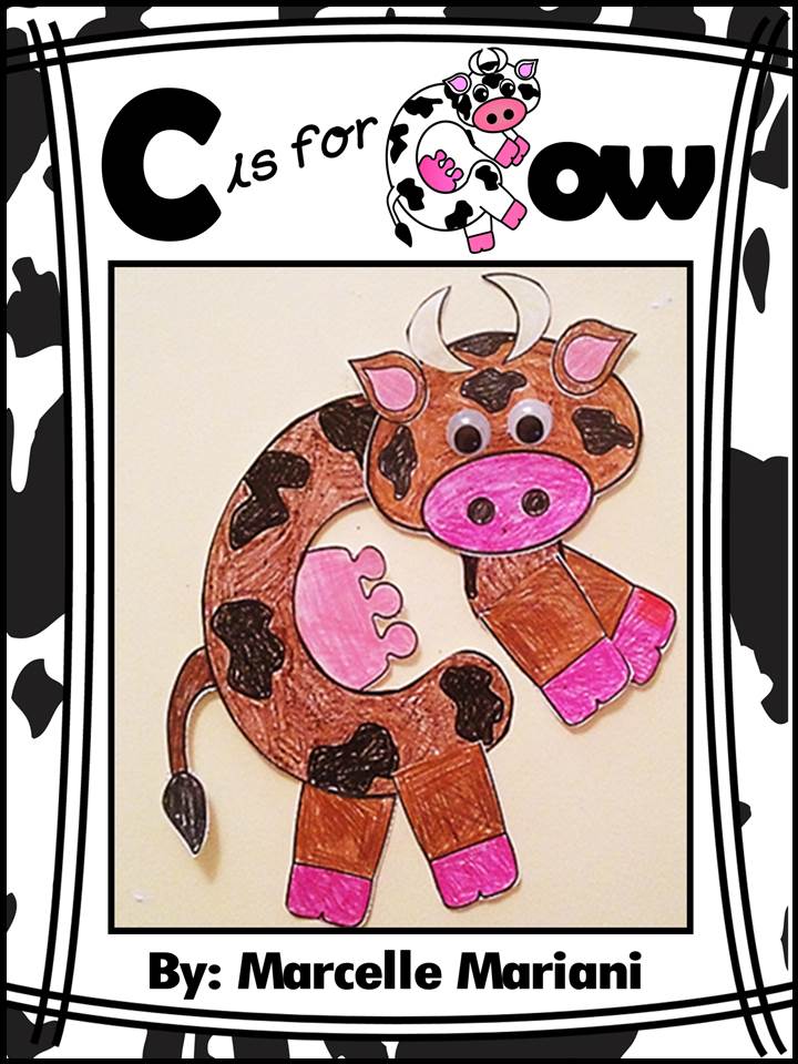 Letter of the week-Letter C-Art Activity Templates- C is for COW