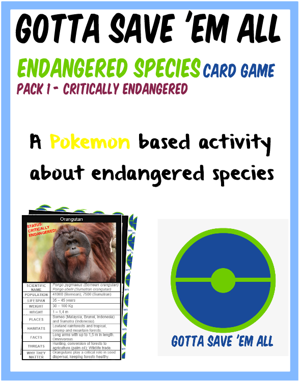 Endangered Species Card Game - Gotta Save 'Em All