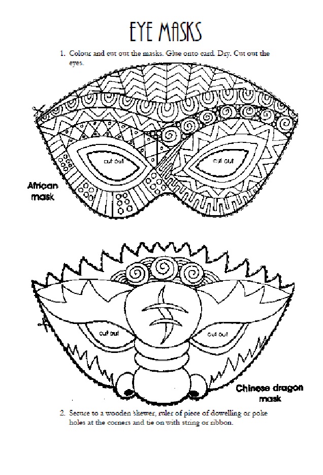 African and Chinese Dragon Eye Masks
