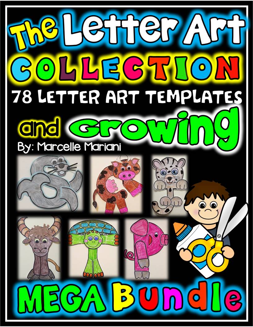 The Alphabet Letter Art Collection- 78 Letter Art templates-ENDLESS BUNDLE
