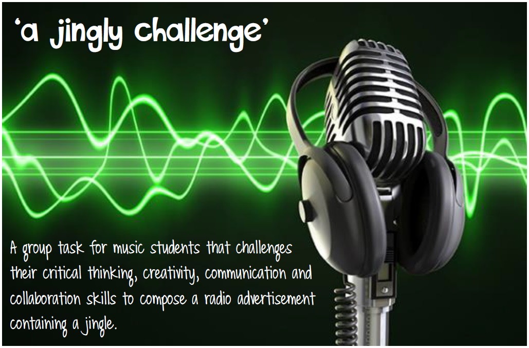 A Jingly Challenge - Stage 4/5 group task for composing an advertisement