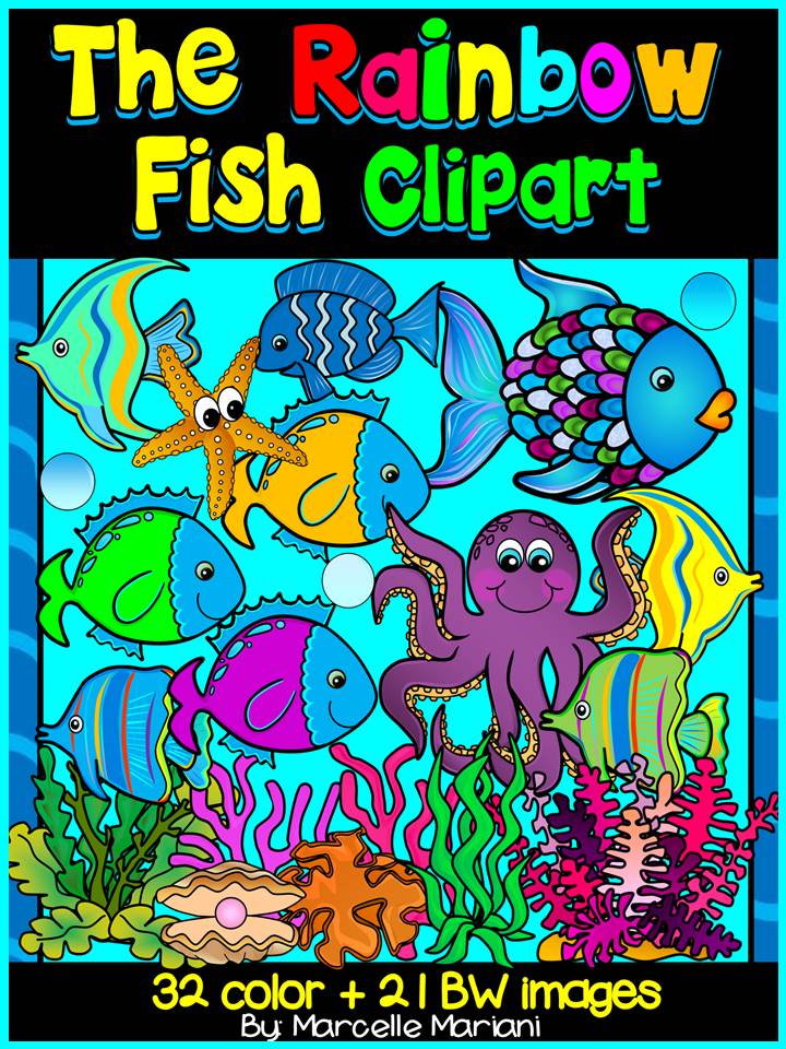 The Rainbow Fish- Fish Clipart Graphics-53 images-Commercial Use
