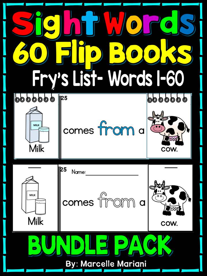 Sight Word FLIP BOOKS- 60 Sight Word Readers- Fry's First 60 Sight Words