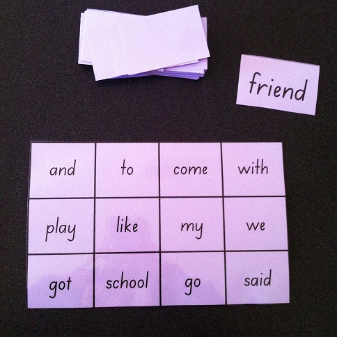 Sight Word Bingo Kindergarten