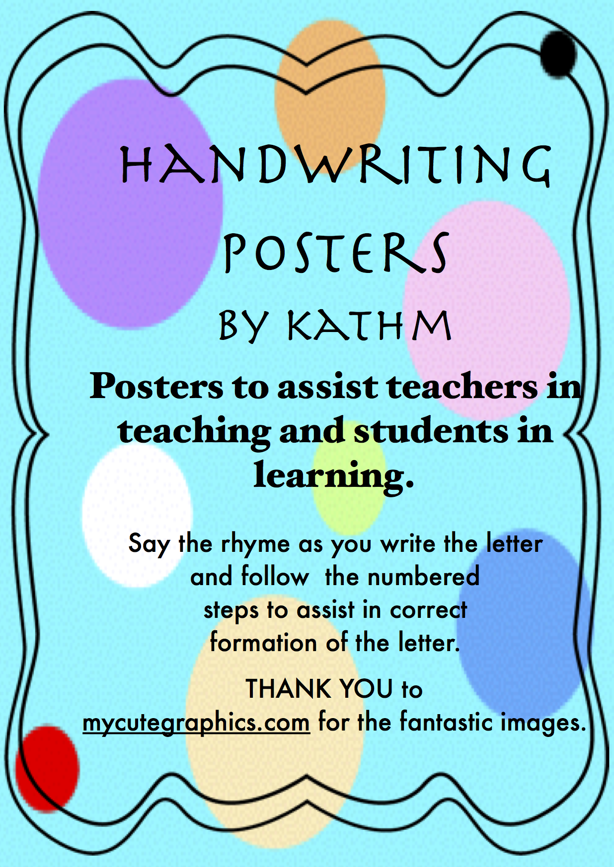 Handwriting Rhyme Posters
