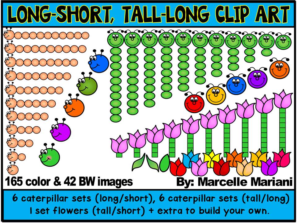 LONG-SHORT, TALL-SHORT CLIP ART GRAPHICS- 207 IMAGES