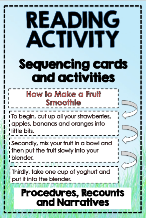 Sequencing Cards and Worksheets - Comprehension Activity for Reading Groups