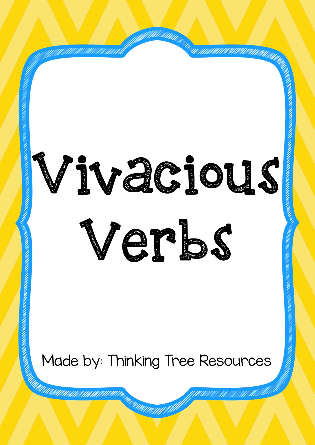 Vivacious Verbs word wall Flash Cards