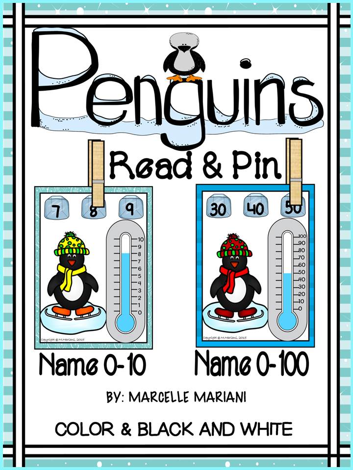 PENGUINS-What's the temperature? Name & Pin- MATH CENTER