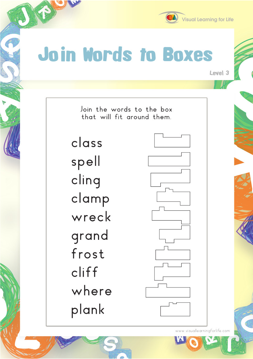 Join Words to Boxes
