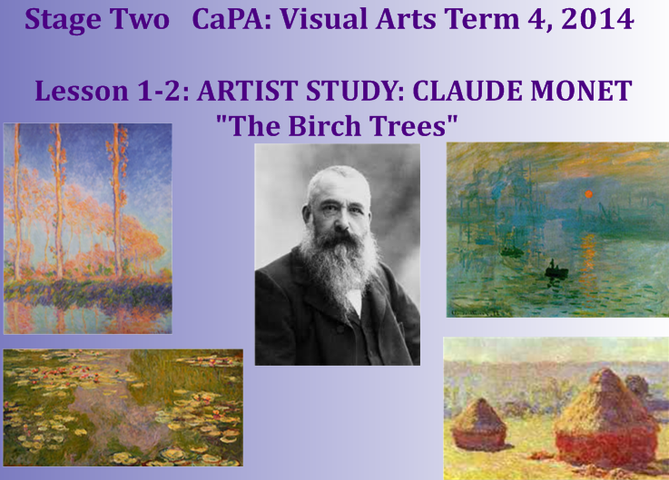 Stage 2 Claude Monet Art Smart-board pages