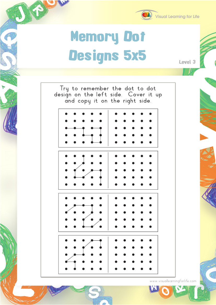 Memory Dot Designs 5x5