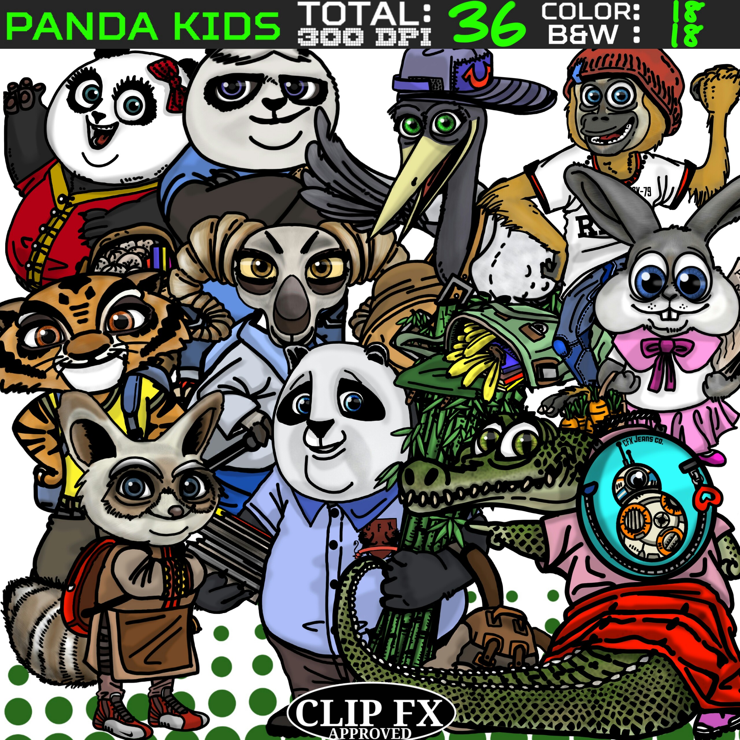Kids Clipart (Kung Fu Panda)