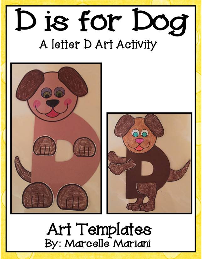 Letter of the week-Letter D-Art Activity Templates- D is for Dog