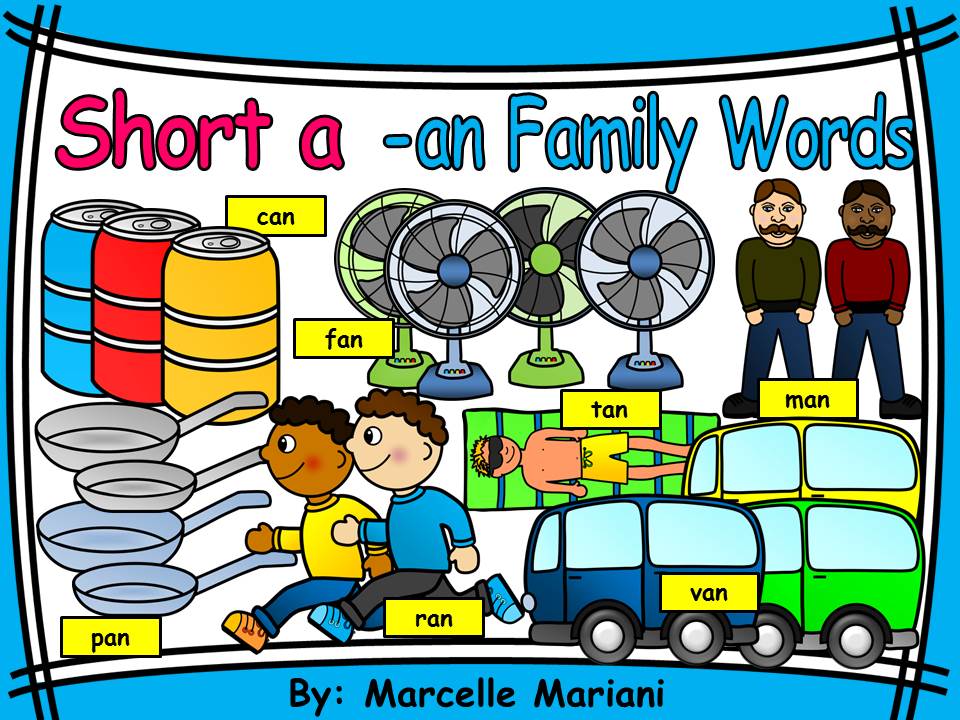 Short a- An Family Words Clipart Graphics- Commercial & Personal use