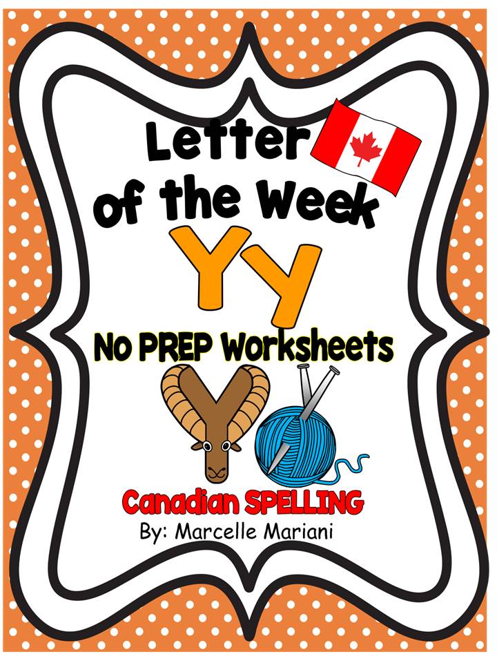 LETTER Y WORKSHEETS- NO PREP WORKSHEETS AND ART ACTIVITIES
