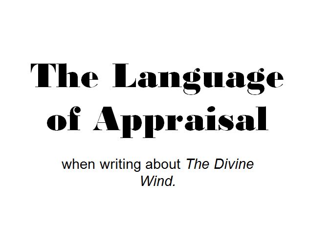 The Divine Wind - Using the Language of Appraisal