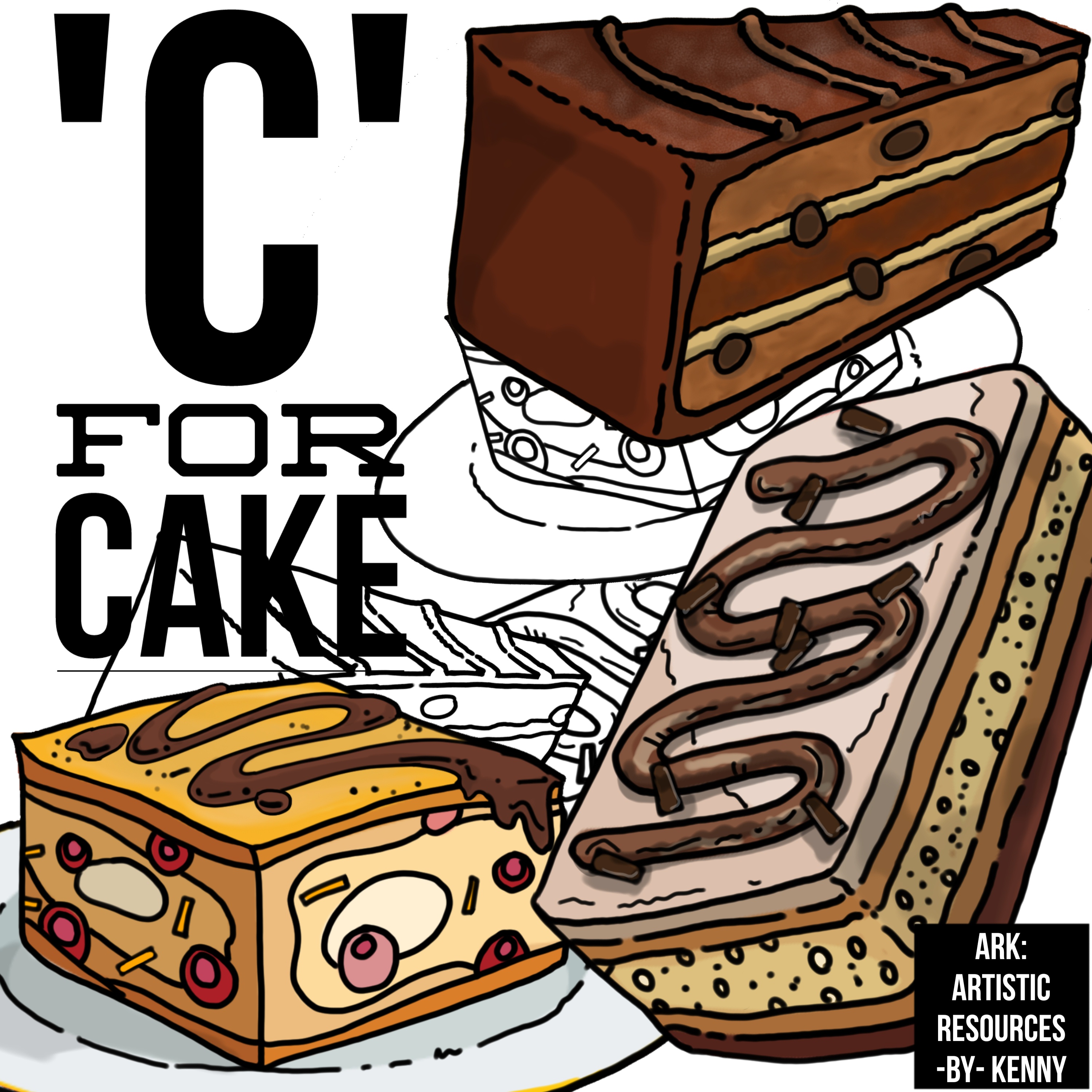 C for Cakes, chocolate cakes