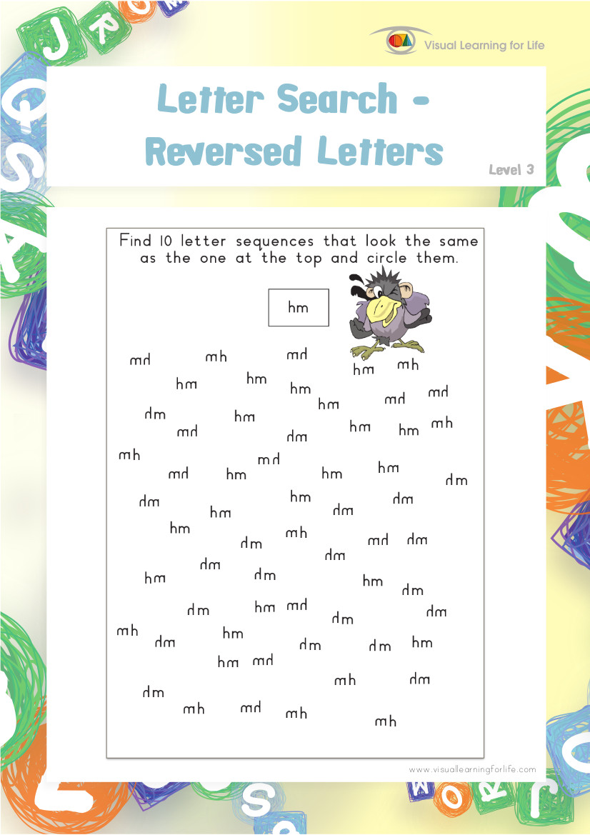 Letter Search-Reversed Letters
