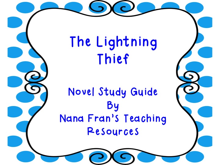 The Lightning Thief Novel Study Guide