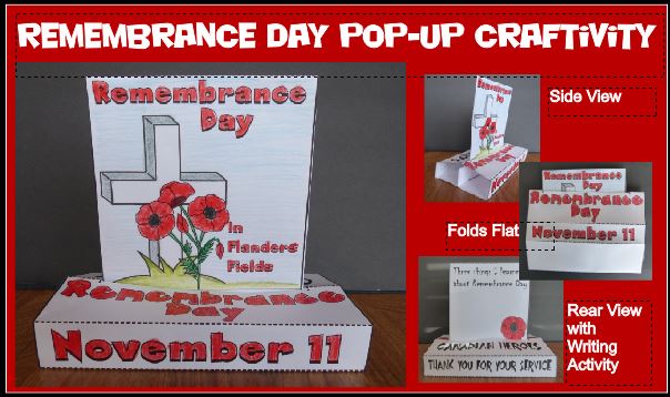 Remembrance Day POP-UP Craftivity for UK