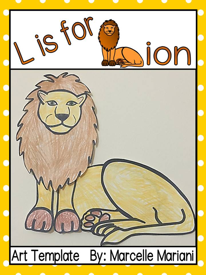 Letter of the week-Letter L-Art Activity Template- L is for Lion