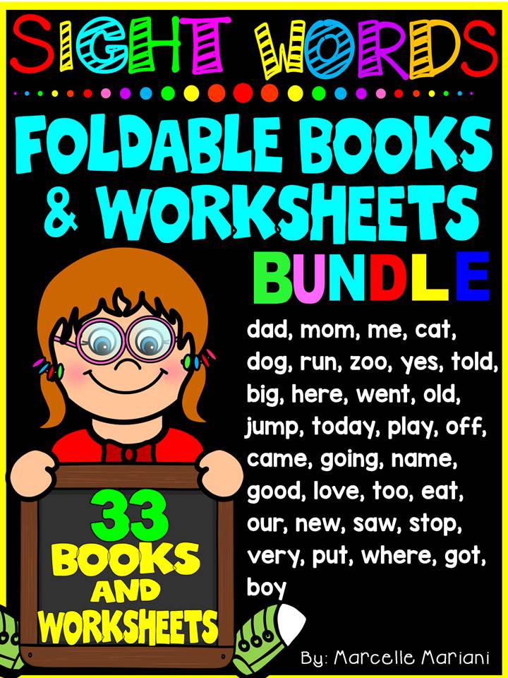 Sight Word Books and Worksheets- BUNDLE PACK