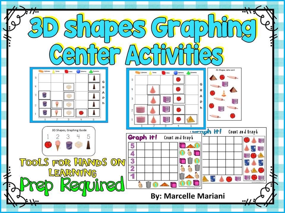 3D SHAPES GRAPHING CENTER ACTIVITIES