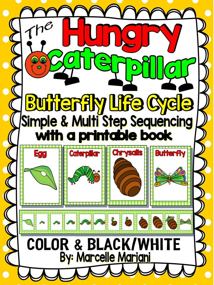 Insects- Butterfly Life Cycle Sequencing Cards and Visuals- Sequencing Center