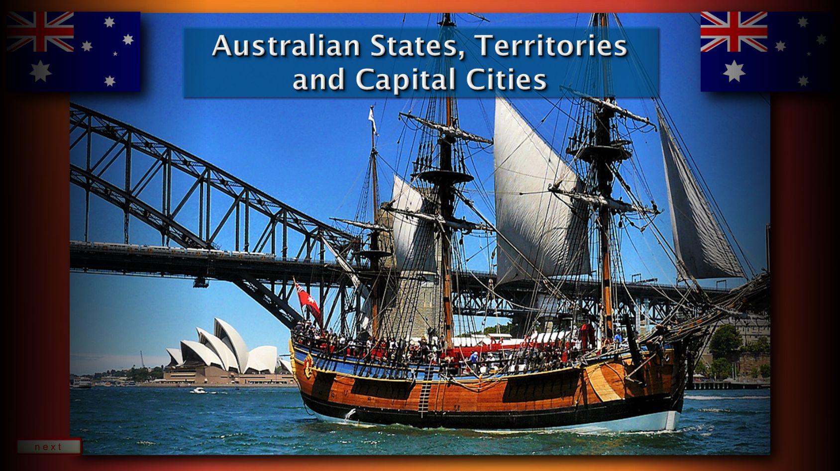 The Australian States, Territories and Capital Cities Interactive Computer Quiz