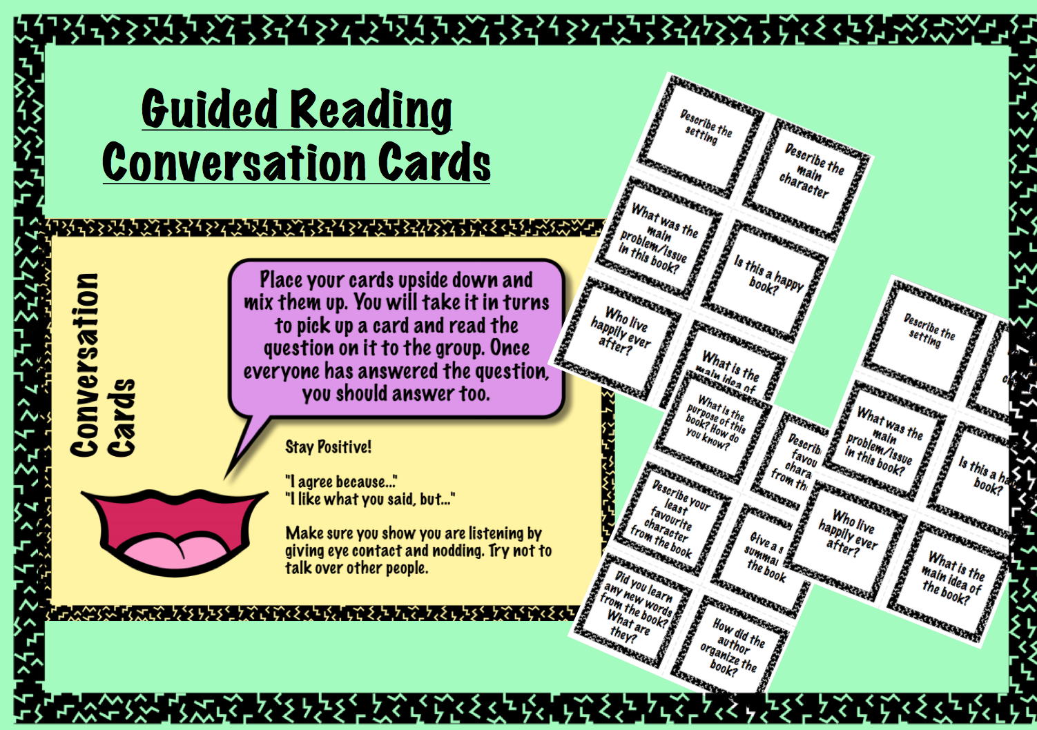Guided Reading Conversation Cards